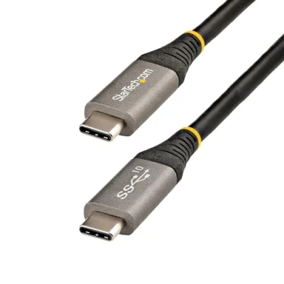 Image de StarTech.com Câble USB C 10Gbps 1m Certifié IF 3.2 Gen 1 Type 100W (5A) Power Delivery, DP Alt Mode Cordon vers Charge/Synchronisation (USB31CCV1M)