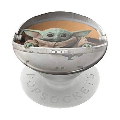 Image de Support téléphone Popsockets Le Mandalorien L&#039;Enfant vaisseau spatial