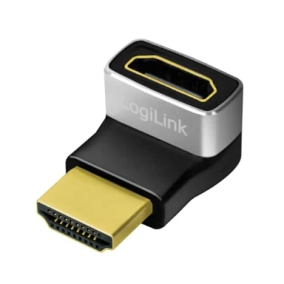 Image de Logilink AH0007A Adaptateur HDMI Ultra Haute Vitesse (mâle/Femelle) jusqu&#039;à 18 Gbit/s, coudé à 270, résolution HD 8 K/60 Hz (7680 x 4320)