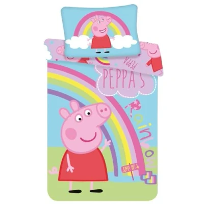 Image de Jerry Fabrics PEP016 Parure de lit pour bébé, motif Peppa Pig, 100 x 135 cm