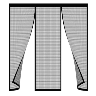 Image de Moustiquaire Fenêtre,150x150cm Filet Anti Insectes Adhésif sans Perçage Toile Maille Fine Voile Mouche Moustiques Noir