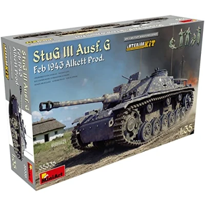 Image de MiniArt MIN35335 1:35 StuG III Ausf G février 1943 Alkett Prod, modèle à l&#039;échelle Int, non peint