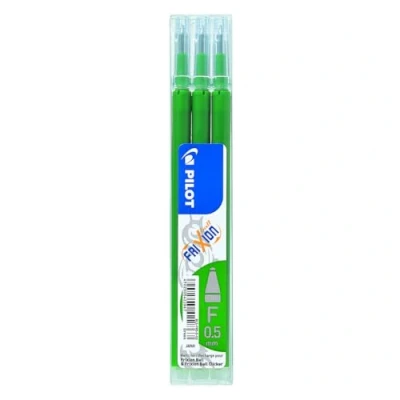 Image de Pilot Pen 2276004 F Recharge Frixion Clicker, épaisseur 0,5 mm, lot de 3, Vert
