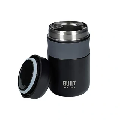 Image de Gourde Built, À Isolation Sous Vide Pour Aliments Chauds Et Froids, Double Paroi En Acier Inoxydable, 490 ml, Noir