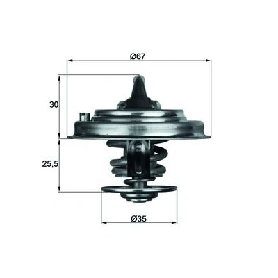 Image de Thermostat d&#039;eau MAHLE ORIGINAL TX 30 92D