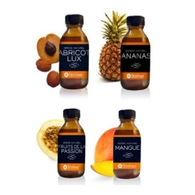 Image de Lot de 4 flacons 50 ml : Abricot Ananas Mangue Passion