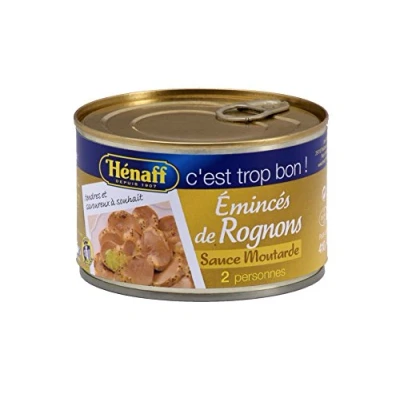 Image de HENAFF Emincés de Rognons Sauce Moutarde 410 g Lot 3