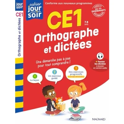 Image de Orthographe et dictées CE1 Cahier Jour Soir Conçu recommandé par les enseignants (Broché)