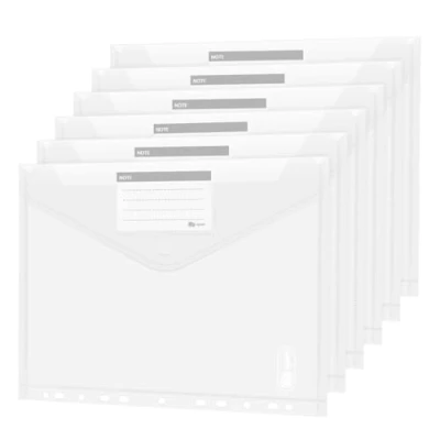 Image de 36x Pochette Porte Document A4 Poche Transparente Portefeuilles Dossiers de Fichiers pour l&#039;organisation Documents avec Carte et Fermeture