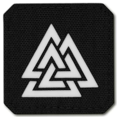 Image de M Tac Valknut Morale Patches Coupe tactique militaire Viking nordique Noir GITD