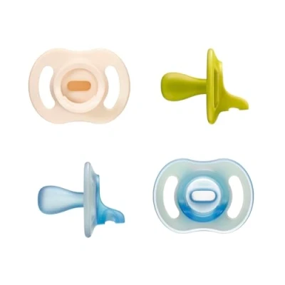 Image de Tétine Tommee Tippee Sucette Légère Toujours en Place Jour &amp; Nuit, conception monobloc silicone, 6 18m, lot de 4