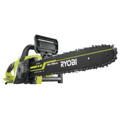 Image de RYOBI Tronçonneuse Électrique 1900W 35 cm Utilisations Élagage, Bois de Chauffage, Domestique et Occasionnelle Livrée avec 1 Protège Guide &amp; Chaîne 52 Maillons RCS1935B
