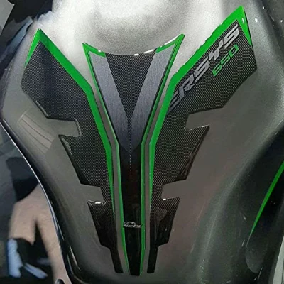 Image de Resin Bike Autocollants Moto compatibles avec Kawasaki Versys 650 2017 2020 Vert Metal. Protection Contre Les Chocs et Rayures. Autocollant en résine Effet 3D
