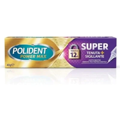 Image de Polident Super étanchéité + scellant, adhésif pour prothèse dentaire, limite les infiltrations de nourriture, longue tenue toute la journée, 40 g