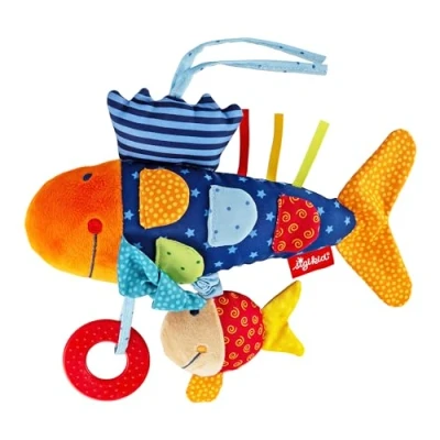 Image de sigikid, Fille et Garçon, Peluches d&#039;Activités Poisson, Play Q, Multicolore, 40104