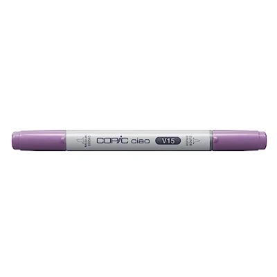 Image de COPIC Ciao V15, Mallow, marqueur Twin avec une pointe moyenne et Brush