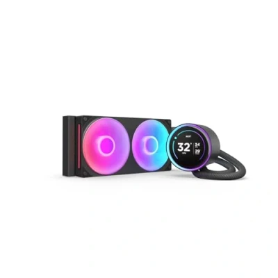 Image de NZXT Kraken Elite 240 RGB Refroidisseur de Liquide CPU AIO Radiateur 240mm Ventilateur F240 IPS LCD 2,72 Personnalisable Turbine Pump LGA 1700 1200 115X 1851 / AM5 AM4 Noir