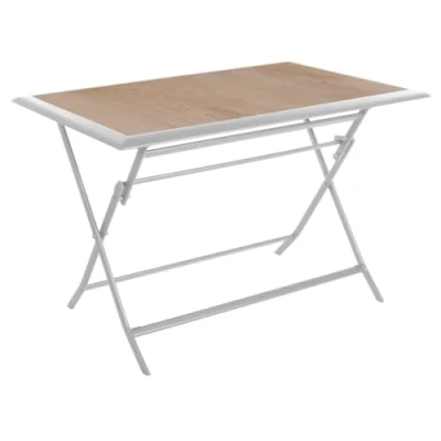 Image de Hespéride Table de Jardin Pliante rectangulaire Azua Houblon &amp; Blanc