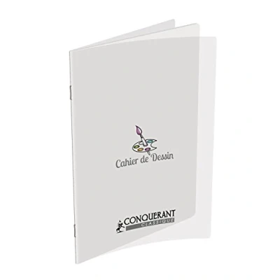 Image de Conquérant 36694 Cahier Classique Papier Dessin Couverture Polypropylène Transparente A4+