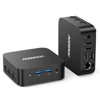 Image de ACEMAGICIAN Vista V1 Mini PC, in11 Pro ıntel Alder Lake N97 (jusqu&#039;à 3,6 GHz), 16 Go DDR4 512 SSD Micro ordinateur de bureau HDMI + DP USB3.2