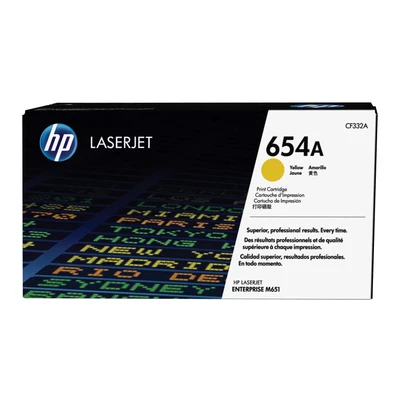 Image de HP 654A (CF332A) Jaune Toner