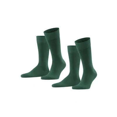 Image de Falke Happy 2PACK Everyday Casual Chaussettes, Homme, Taille: 43 46, Hunter green