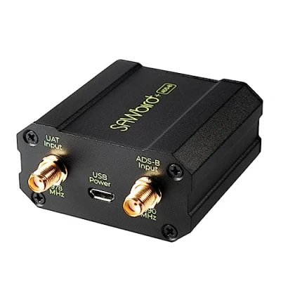 Image de Nooelec SAWbird+ ADS B: Amplificateur à Faible Bruit (LNA) et Module de Filtre haut Gamme Double Canal, pour les Applications Suivi d&#039;Avion. Fréquences Centrales 1090MHz (ADSB) 978MHz (UAT)