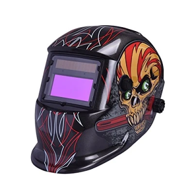 Image de Nuzamas Fonctionne à l&#039;énergie Solaire Auto Assombrissement Soudeur Masque de Soudure Protection du Visage pour Arc TIG MIG broyage Plasma Coupe avec Un Abat Jour réglable Gamme DIN4/913