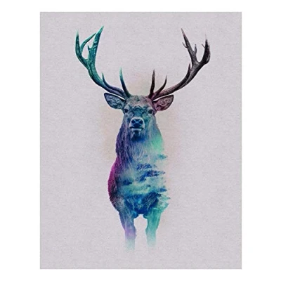 Image de Komar Tableau Mural Animals Forest Cerf Affiche, Image, Salon, Chambre à Coucher, décoration, Impression d&#039;art sans Cadre P084C 30x40 Taille: 30x40cm (Largeur x Hauteur)