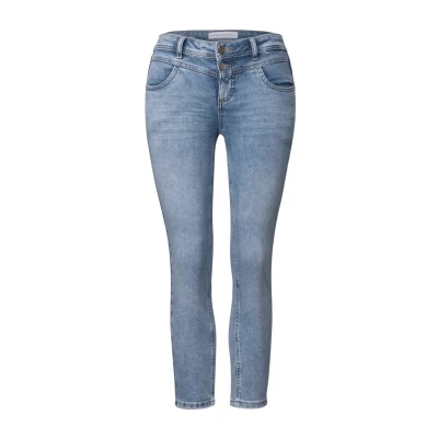 Image de Street One A379416 Jean Coupe ajustée, Bleu Clair délavé, 29W / 26L Femmes