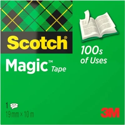 Image de Scotch Ruban Magic 1 Rouleau, 19 mm x 10 m Idéal pour le Bureau et l&#039;École