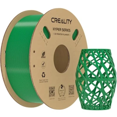 Image de Creality Hyper PETG Filament 1,75 mm pour K1 Max, d&#039;imprimante 3D Conçu une Vitesse élevée de 30 à 600 mm/s, 1 kg (2,2 lb)/Bobine Filament, Précision Dimensionnelle ±0,03mm, Vert