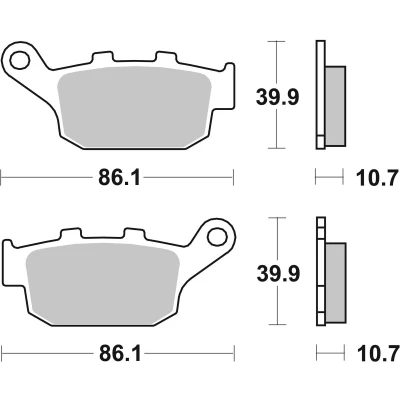 Image de TRW Sinter Maxi Scooter MCB585SRM Jeu de plaquettes frein