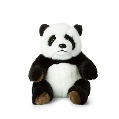 Image de WWF Peluche Panda Réaliste avec de Nombreux Détails Ressemblants Douce et Souple Normes CE Assis Hauteur 22 cm