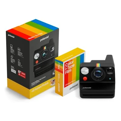 Image de Polaroid Now+ Gen3 Appareil Photo instantané connecté Bluetooth Pack + Film Couleur (16 Photos) Noir (6562)