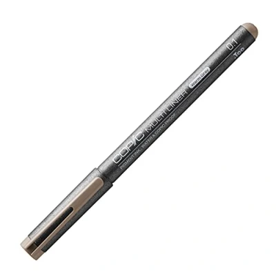 Image de Copic Multiliner 0,1 mm, Warm Gray, Feutre fin à pointe fine et encre pigments résistante l&#039;eau