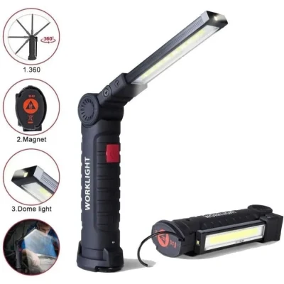 Image de Lampe de Travail LED Rechargeable,Lampe Torche Baladeuse 800LM,Lampe Atelier d&#039;Inspection