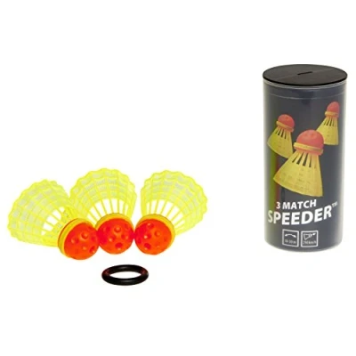 Image de Speedminton Speedertube Match Volant Mixte Adulte, Jaune, 10 cm