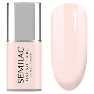 Image de Semilac Vernis à ongles gels semi permanents UV S254 One Step Hybrid 3in1 Beige 5 ml Innovativ LED de couleur Nail Polish