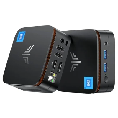 Image de NiPoGi Mini PC Ιntel Alder Lake N100(Max 3.4GHz) 16Go DDR4/1To M.2 SSD(Max 2To) AK1PLUS Ordinateur de Bureau WiFi 2.4G/5G,Tour à 2 écrans 4K@60HZ,2*HDMI/RJ45 Gigabit/BT4.2/VESA pour Maison