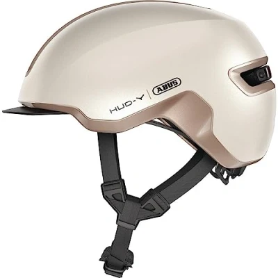 Image de ABUS Urban Helm HUD Y à LED arrière magnétique rechargeable &amp; fermeture casque de vélo cool pour usage quotidien hommes et femmes