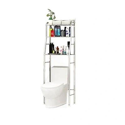 Image de MAGIC SELECT Étagère de Salle Bain sur WC avec 3 Niveaux. Pieds Réglables en Hauteur. Acier Inoxydable. (E5491)
