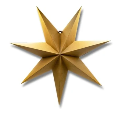 Image de 3 PAGEN® Étoile de Noël à suspendre, étoile décorative Noël, en papier kraft pour fenêtres, portes et murs, pliable réutilisable, décoration fenêtre l&#039;Avent 60 cm, 1