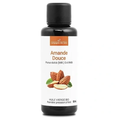 Image de Amande Douce Huile Végétale Vierge BIO Flacon en verre Première pression à froid 200mL