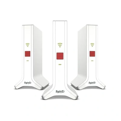 Image de AVM FRITZ!Mesh Set 4200 Ripetitore Wi Fi 6E Dual band Mbit/s Rosso e Bianco