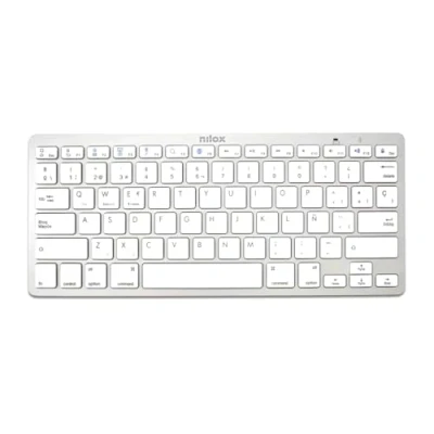 Image de Clavier sans fil Nilox NXKB01S Espagnol Qwerty Blanc