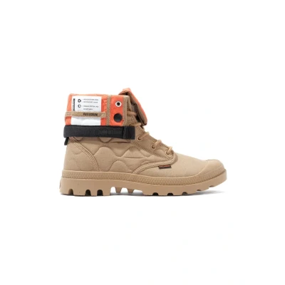 Image de Palladium Baggy Requilted Bottines à lacets, Taille: 41, Caramel Textile