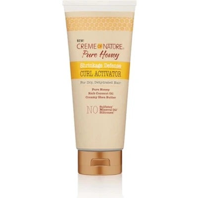 Image de Creme of Nature Pure Honey Crème Activatrice Boucles à l&#039;Huile de Coco, Beurre Karité et Miel Soin des Cheveux Bouclés, Frisés Crépus Hair Curler Produit Sans Sulfates 310ml