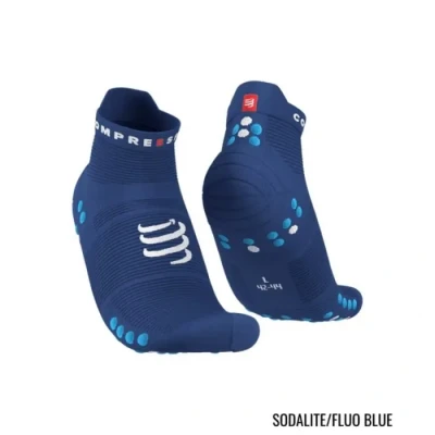 Image de COMPRESSPORT Chaussettes Pro Racing V4.0 Run Low, Sodalite/Bleu Fluo, L Mixte