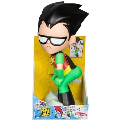 Image de TEEN TITANS GO! Booty Scooty Robin Figurine Interactive Dansante Avec Musique, Activation Par Pression Jouet À Collectionner Super Héros Enfant 4 Ans Et +
